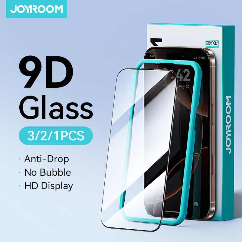 Joyroom 3/2/1PCS HD Glass For iPhone 17 16 15 Pro Max