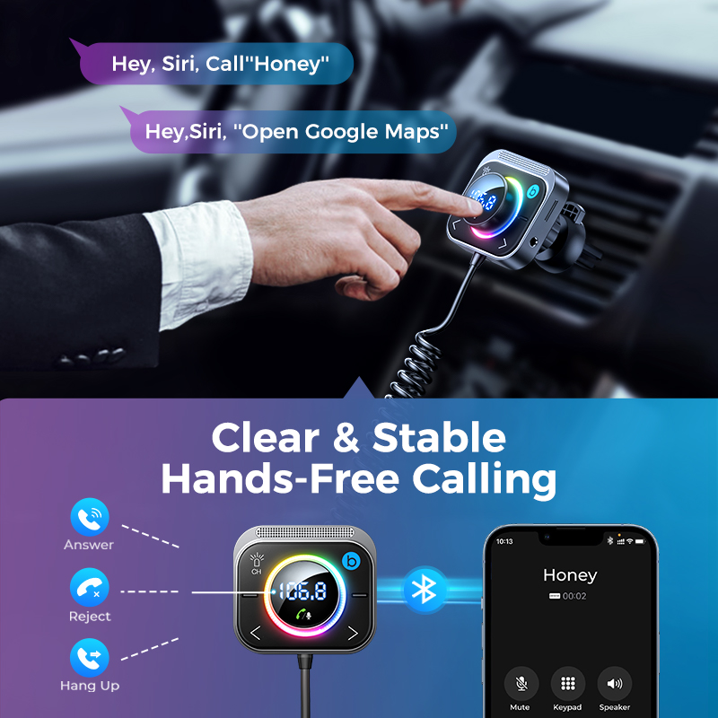 JOYROOM Bluetooth 5.3 FM/AUX Bluetooth Car Adapter Air
