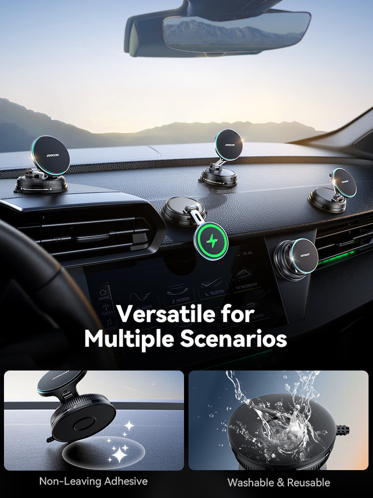 Joyroom 15W Magnetic Car Mount Charger Vacuum Gel