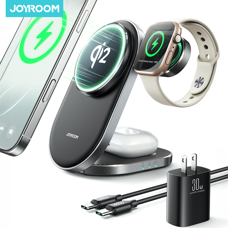 Joyroom Qi2 3 in 1 Wireless Charging Station Foldable