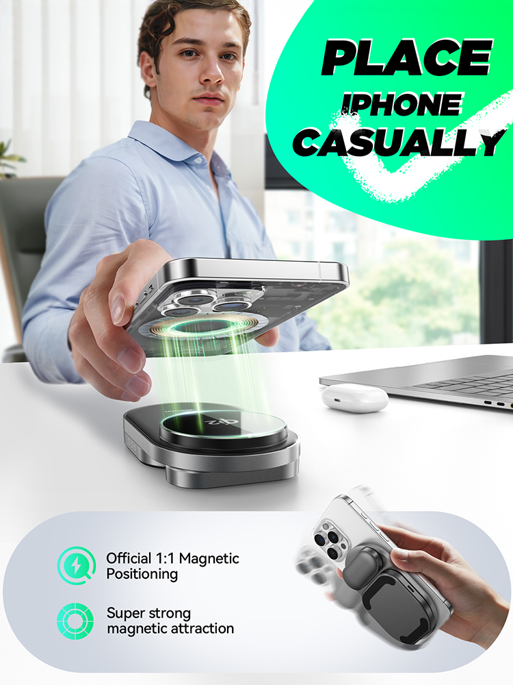 Joyroom Qi2 3 in 1 Wireless Charging Station Foldable
