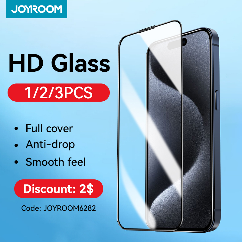 Joyroom 1/2/3pcs HD Glass Screen Protector for iPhone