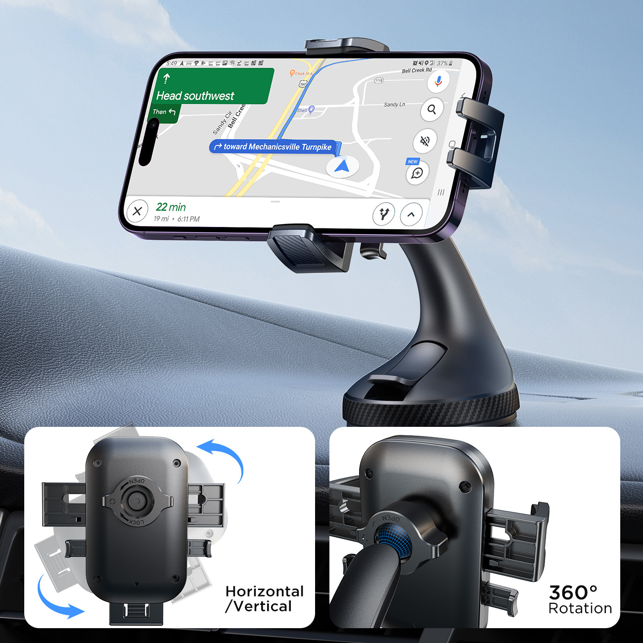 Joyroom Phone Holder Mount for Car Strong Suction