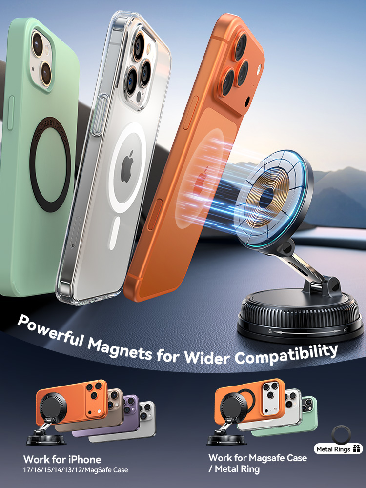 Joyroom Magnetic Car Mount Charger Vacuum Gel 2-in-1