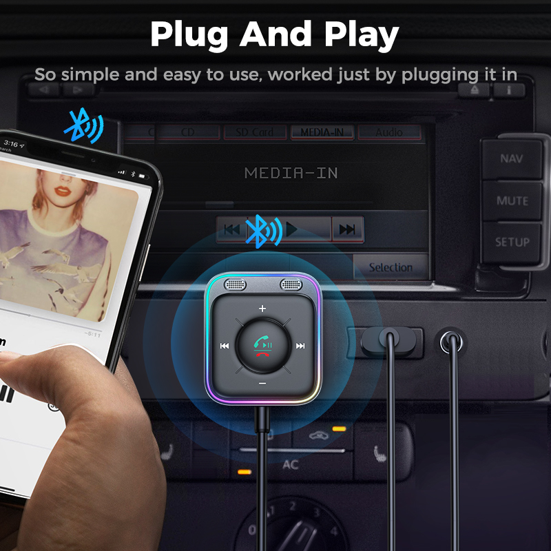 Joyroom Bluetooth 5.4 Car Adapter Enhanced Dual Mics