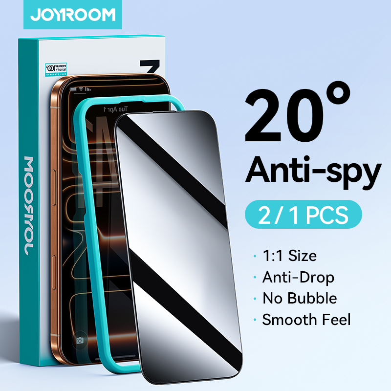 Joyroom 1/2Pcs Anti-spy Glass For iPhone 17 16 15 14
