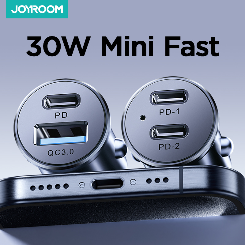 Joyroom 30W USB C Car Charger Adapter PD QC3.0 Mini &