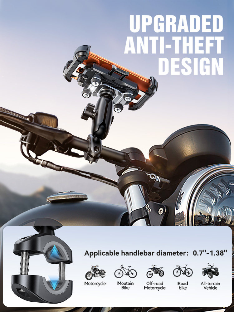 Joyroom Motorcycle Phone Holder Mount with Vibration