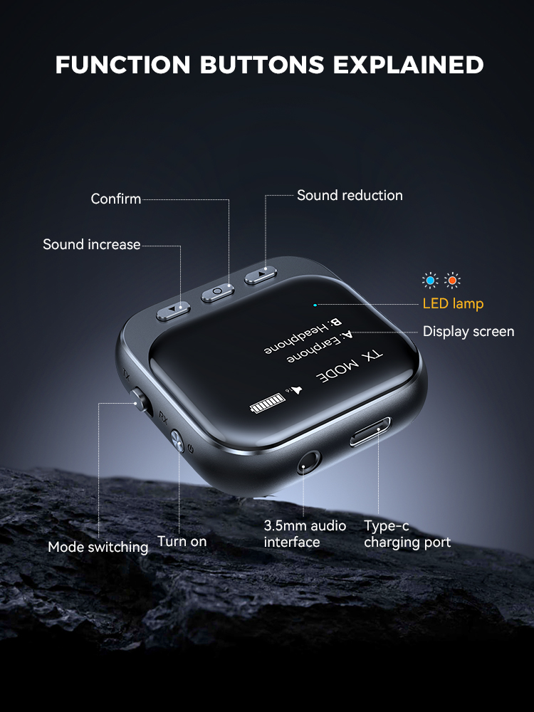 Joyroom 2-IN-1 Bluetooth 5.4 Transmitter Receiver with