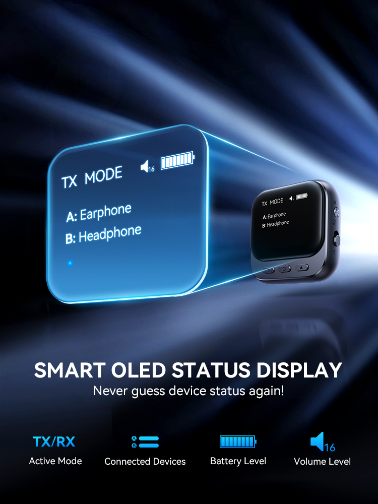 Joyroom 2-IN-1 Bluetooth 5.4 Transmitter Receiver With
