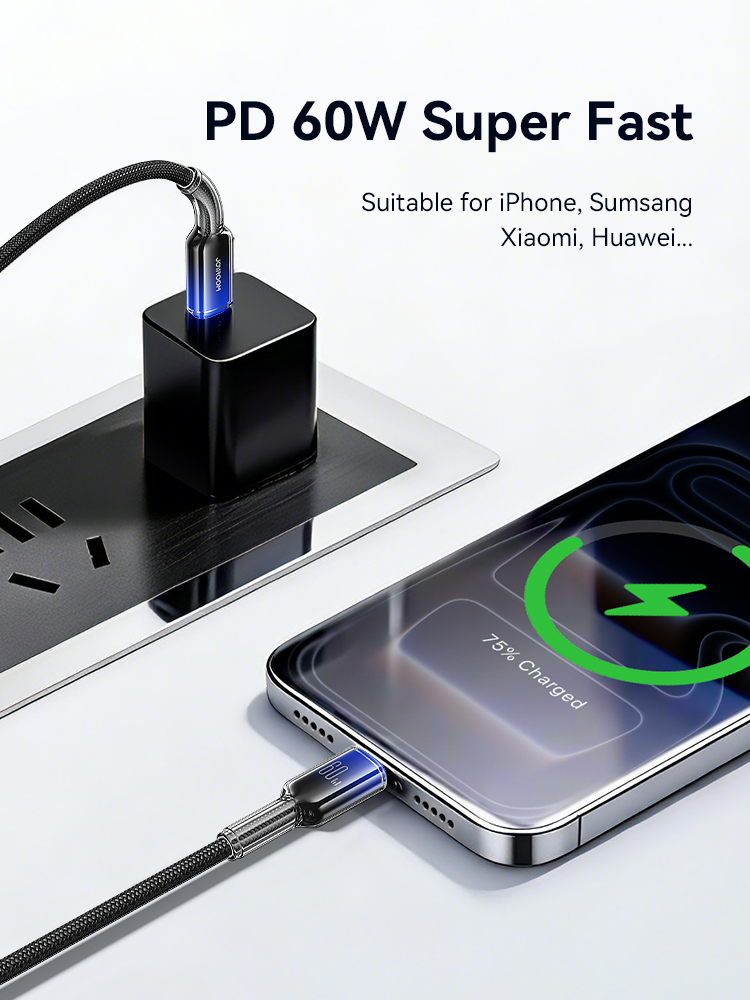 Joyroom PD 100W/60W Type C Fast Charge Data Cable For