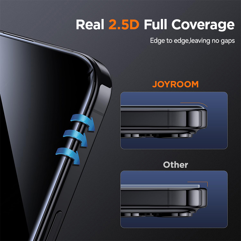 Joyroom 1/2 stk. til iPhone 16 Pro Max anti-spionglas