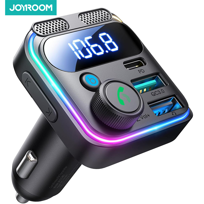JOYROOM 2024 Bluetooth 5.3 FM Transmitter for Car 48W
