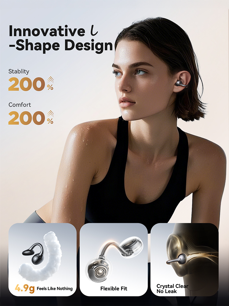 Joyroom Clip-On Earbuds Wireless 5.4 Open Ear Earbuds