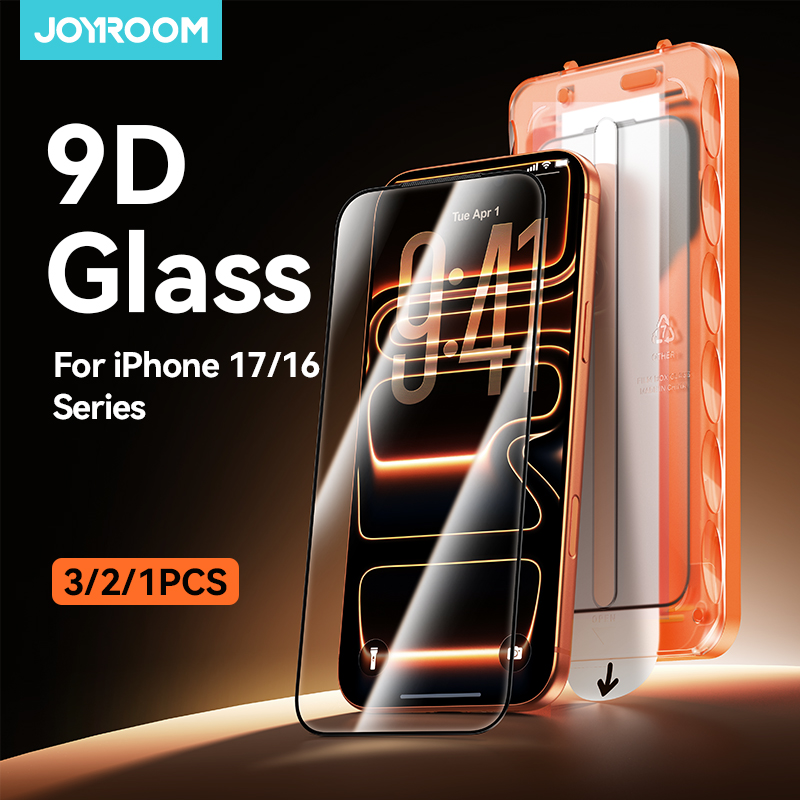 Joyroom 3/2/1PCS Dust-free HD Glass For iPhone 17 16