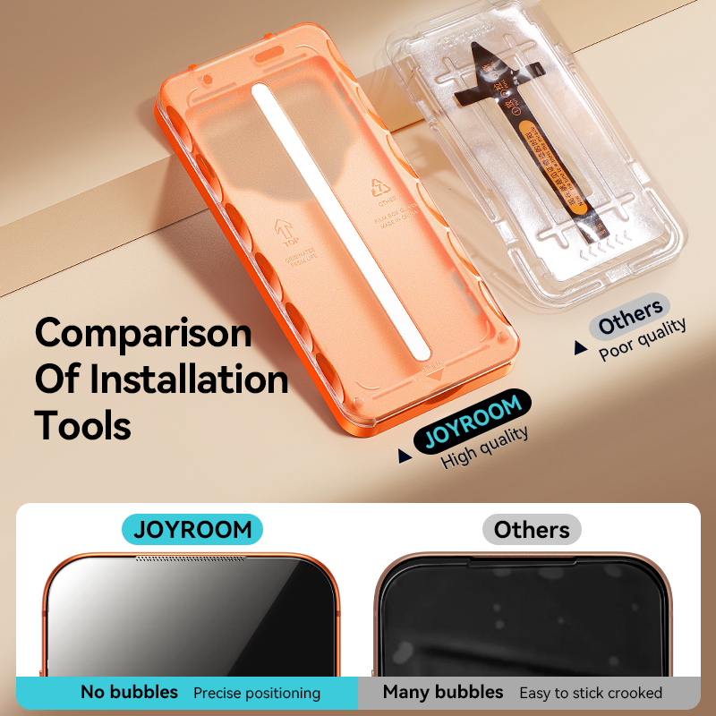 Joyroom 3/2/1PCS Dust-free HD Glass For iPhone 17 16