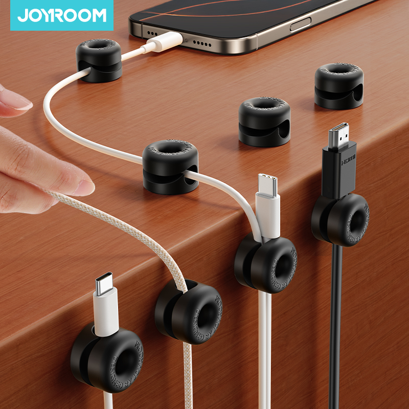 Joyroom 8Pack Cord Organizer Cable Clips 1s Side-Snap