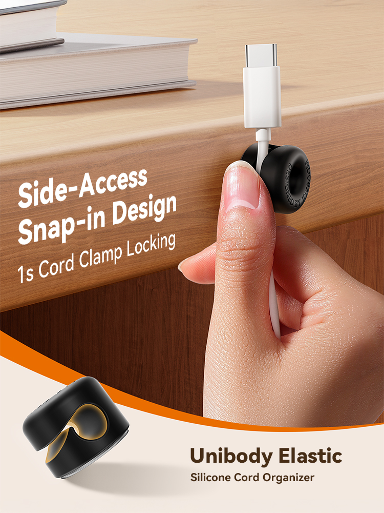 Joyroom 8Pack Cord Organizer Cable Clips 1s Side-Snap