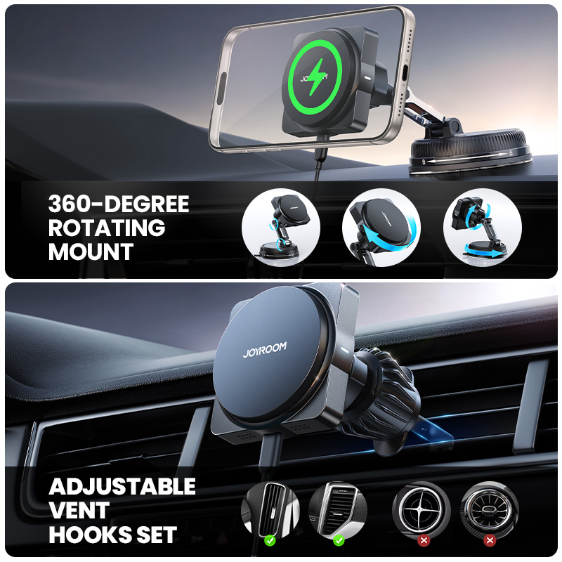 Joyroom Magnetic Car Mount Charger Smart