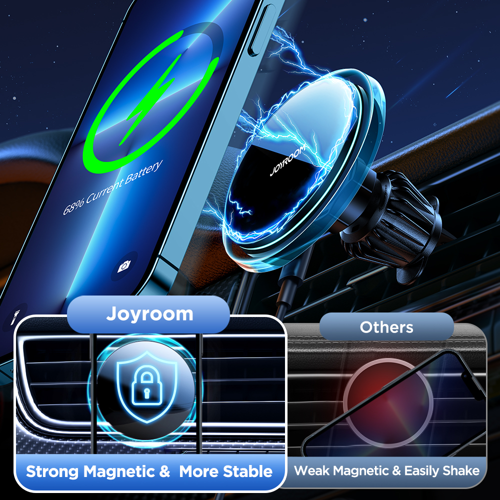 Joyroom Magnetic Car Phone Holder 1-2Pcs Wireless
