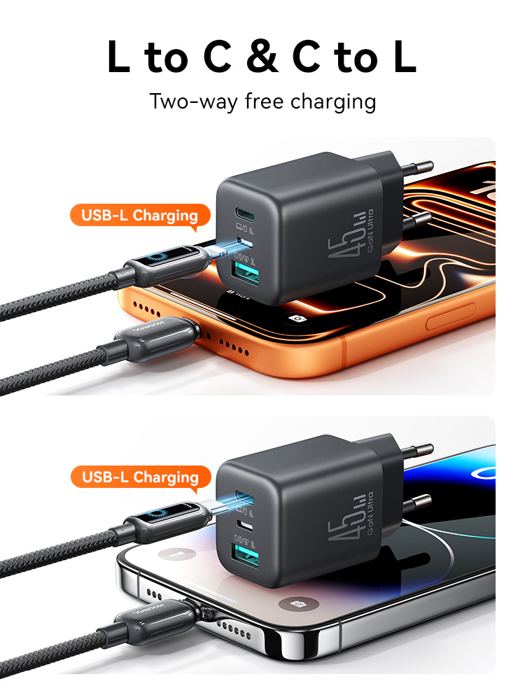 Joyroom 45W USB C/L/A Charger JR-TO1 Mini Wall Charger