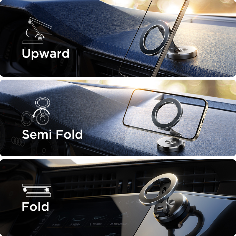 Joryoom Foldable Magnetic Car Phone Holder Mount