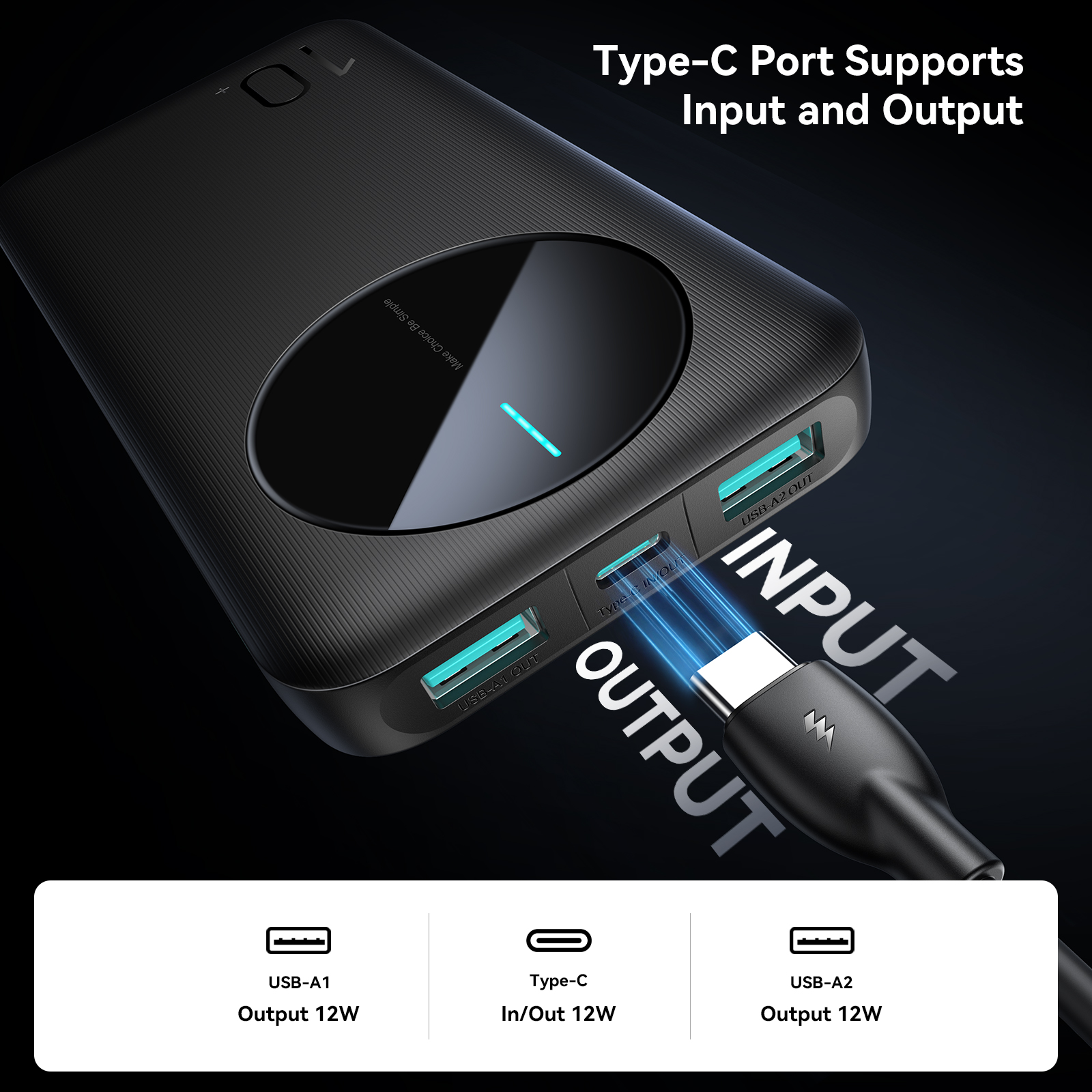 Joyroom 10000mAh Power Bank Ultra Thin Portable