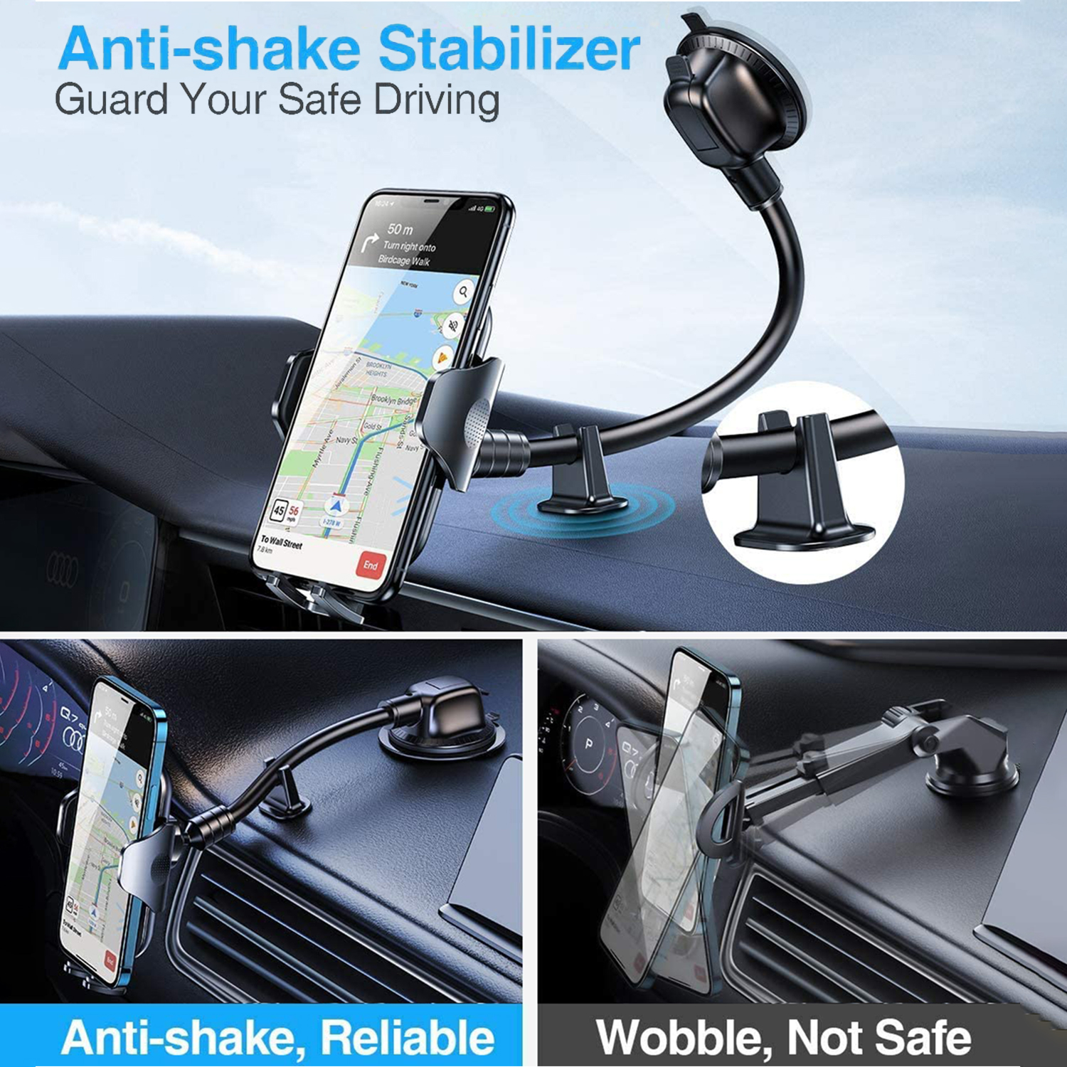Joyroom Portable Car Phone Holder Long Arm Mobile Car