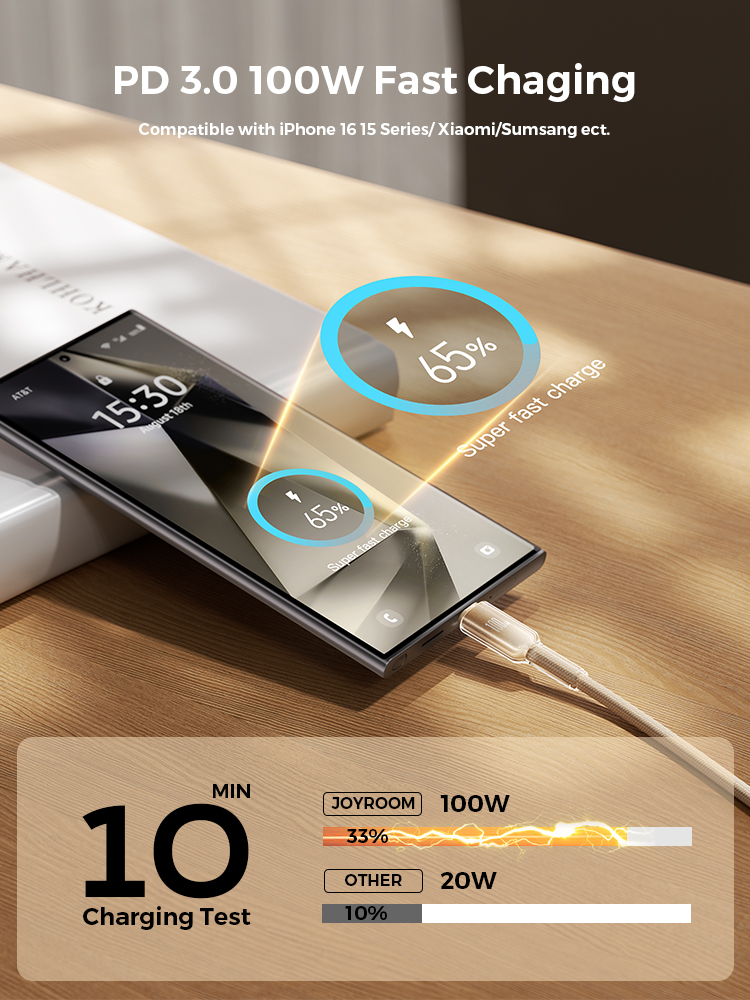 Joyroom PD 100W Type C Fast Charge Data Cable For